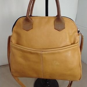 C.A.S. HANDMADE GENUINE TAN LEATHER CROSSBODY BAG